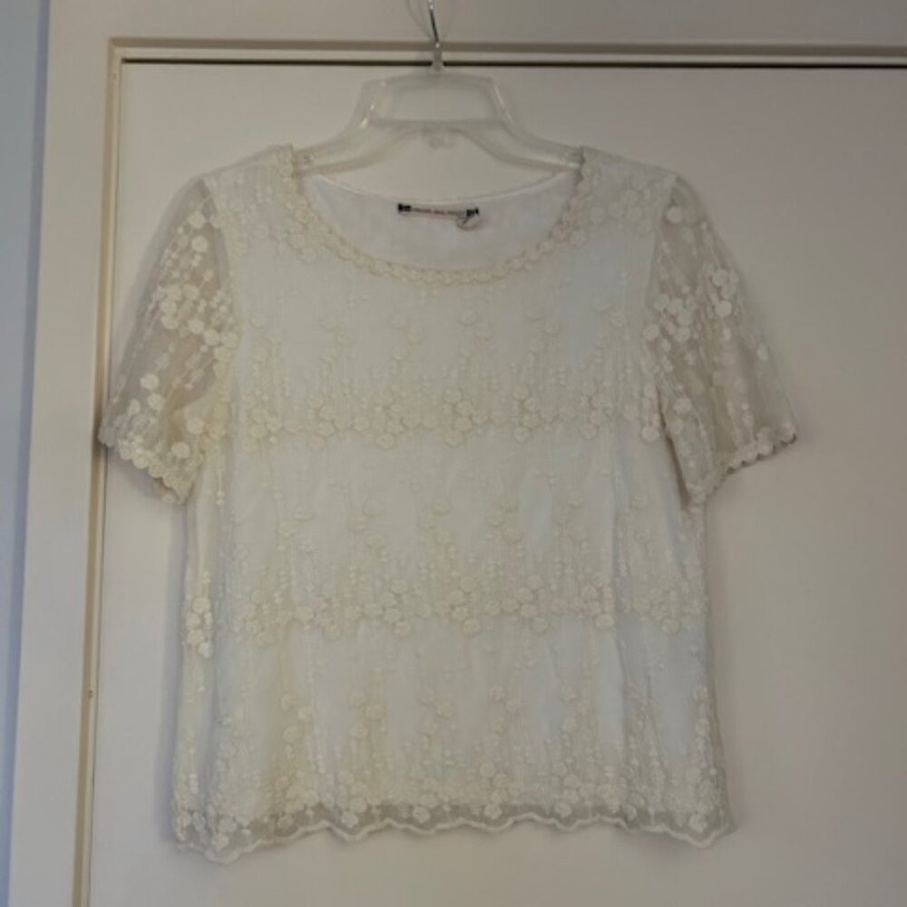 Chelsea & Violet Cream Lace Top